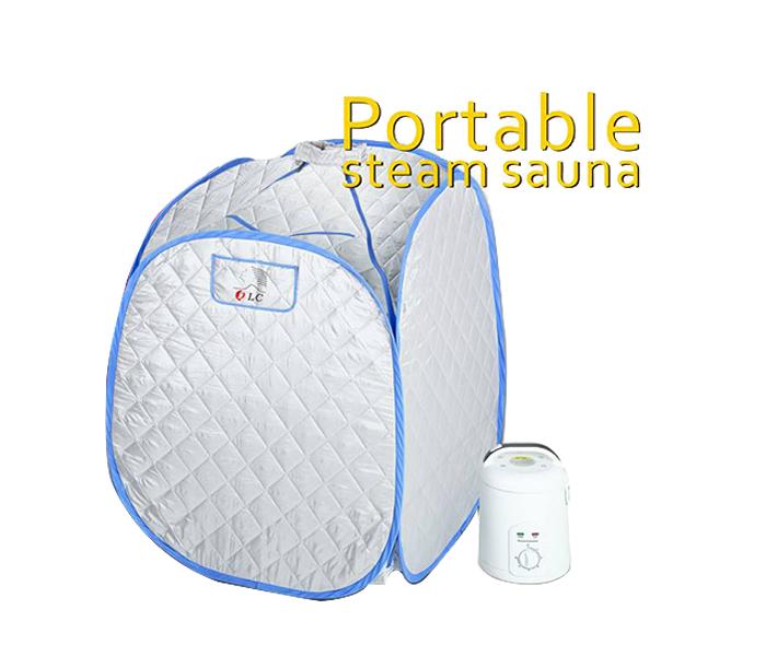 DLC HS PS421 850Watts Portable Steam Sauna - White - Zoom Image