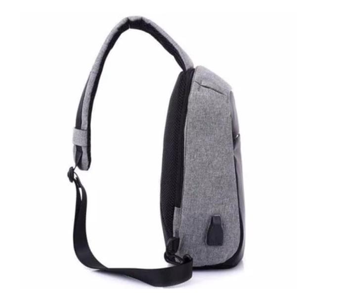 Anti-Theft Dual Wear Way Cross Body Sling Charging Travel Bag Grey - Zoom Image 2