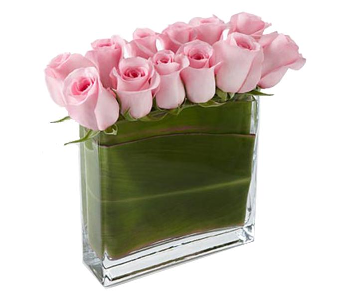 Arabian Florist 12 Pieces Pink Deco Love Roses Bouquet - Zoom Image