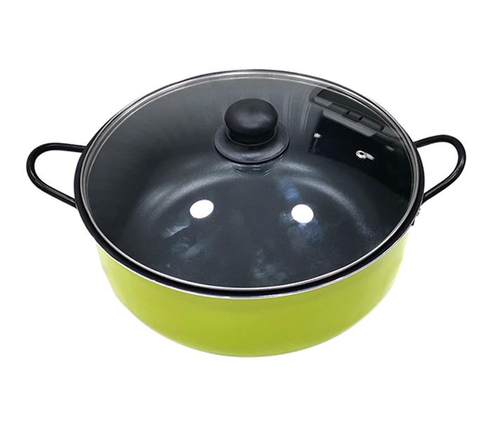 Epsilon EN4761 30cm Non-Stick Sauce Pan with Lid - Green - Zoom Image 3