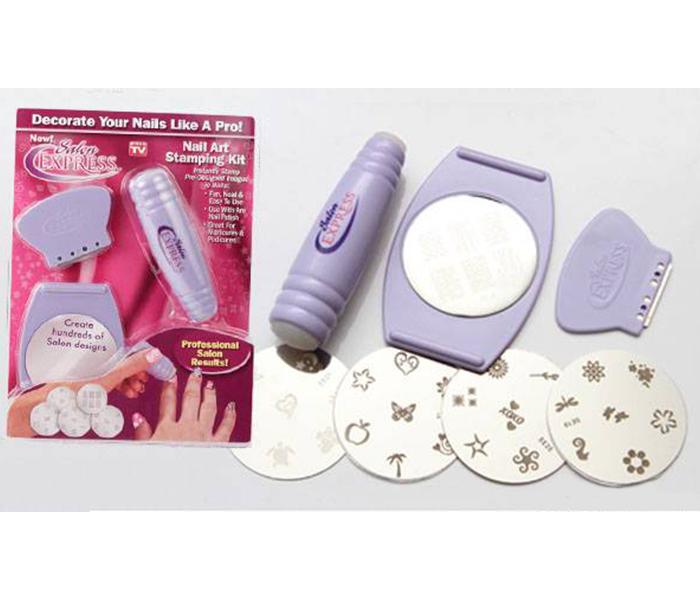 Salon Express Nail Art Stamping Kit - Purple - Zoom Image 1