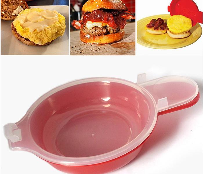 2 Pieces Easy Eggwich Cooking Tool - Red - Zoom Image 2