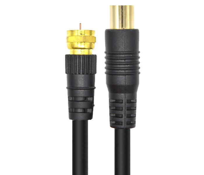 Trands TR-CA914 Coaxial TV Cable Male Plug to RF Male Plug - 2m, Black - Zoom Image 4