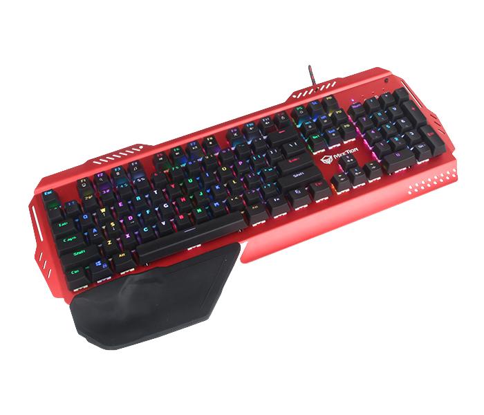 Meetion MT-MK20 RGB Multimedia Metal Mechanical Keyboard - Red - Zoom Image 2