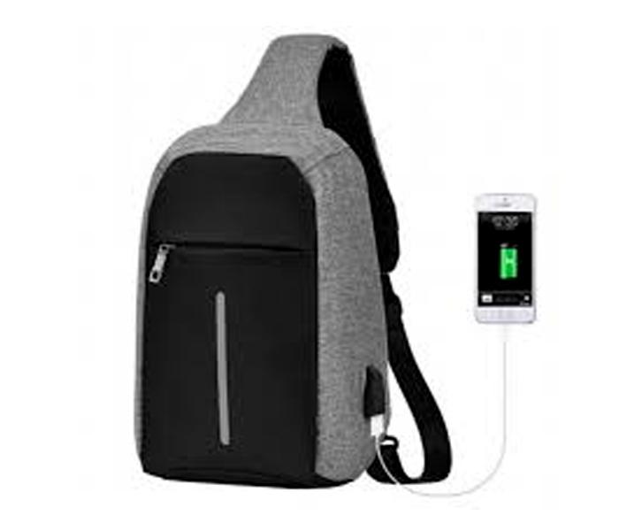 Anti-Theft Dual Wear Way Cross Body Sling Charging Travel Bag Grey - Zoom Image 1