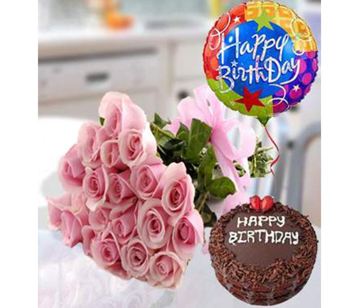 Arabian Florist Pink Rose Birthday Gift - Zoom Image