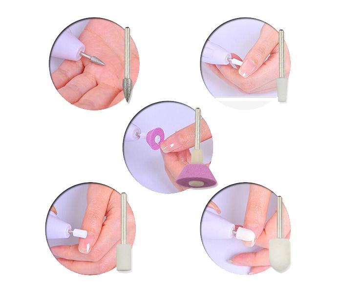 5 In 1 Electric Salon Shaper Manicure Pedicure Kit - White - Zoom Image 5