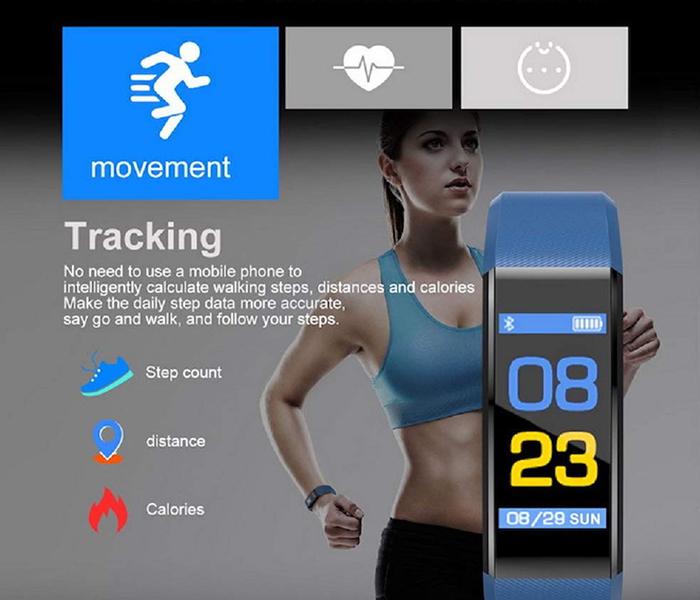 Waterproof Fitness Smart Band - Black - Zoom Image 2