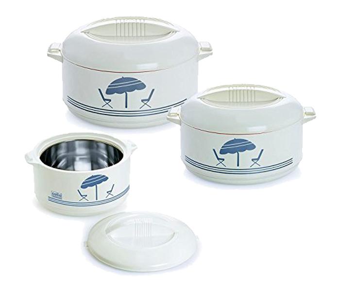 Cello 3 pieces Chef Casserole Gift Set - White, 2500ml, 3500ml, 5000ml - Zoom Image