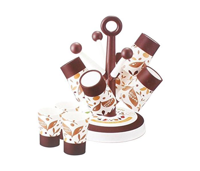 Canoy Tree Cup Holder with 8 Pieces Cups - Multicolour - Zoom Image 1