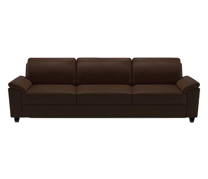 Jassco JAS-027 3 Seater Upholstery Sofa with Rexine - Brown - Zoom Image