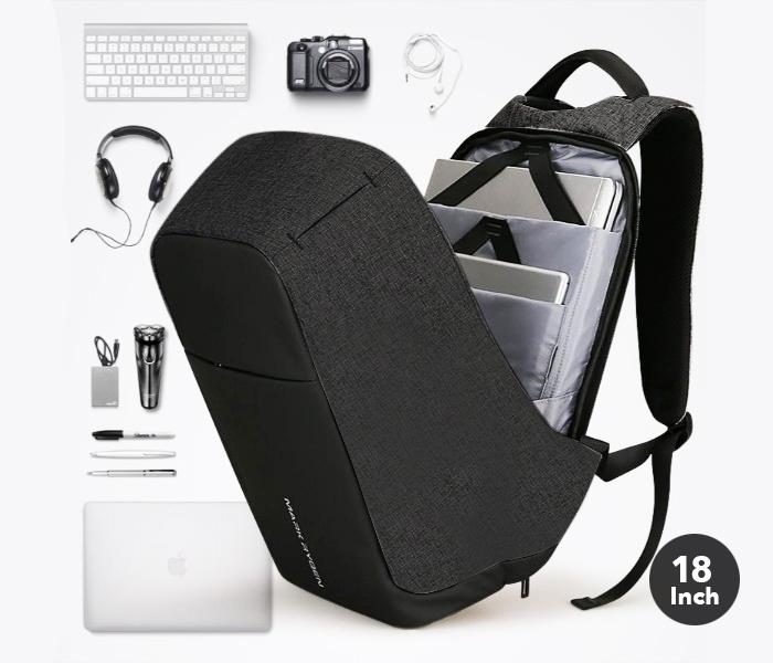 Anti-Theft Backpack 18 Inch with USB Port Black,JA002 - Zoom Image 3