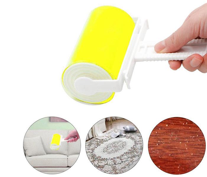 Pet Hair Fluff Dust Remover Roller Set - Yellow - Zoom Image 3