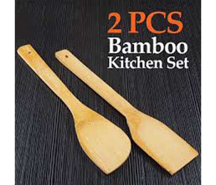 Epsilon EN3937 2 Pieces Wooden Bamboo Kitchen Tools - Brown - Zoom Image 3