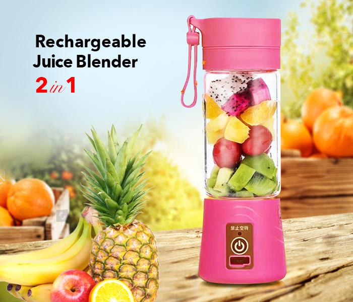 Portable Rechargeable Juice Blender 2B with USB Red , JA016 - Zoom Image