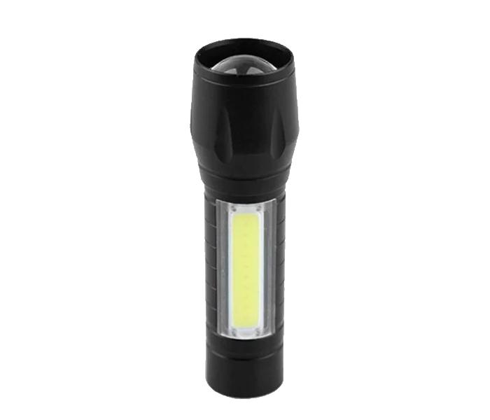 XPE & COB LED Flashlight - Black - Zoom Image 1