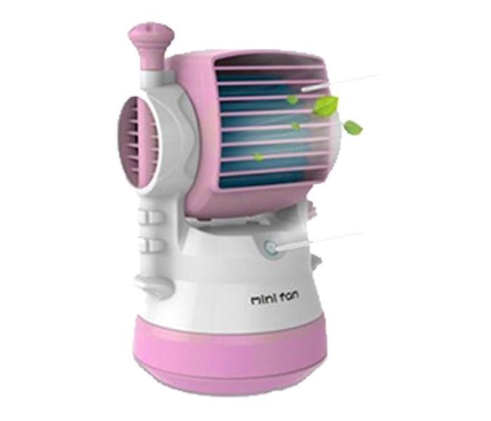 Mini Fashion Water Spray Fan - Pink & White - Zoom Image 2