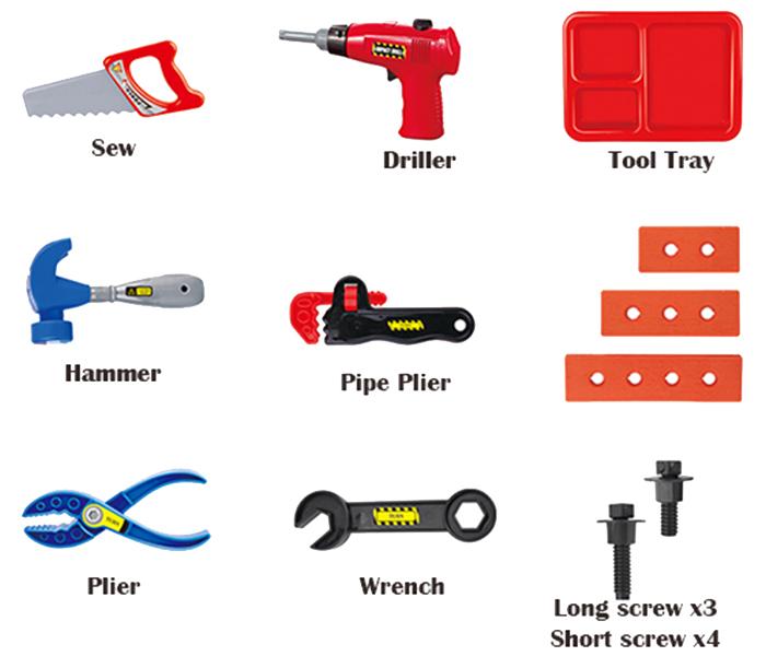 38 Pieces Tool Cart Construction for Kids - Zoom Image 3