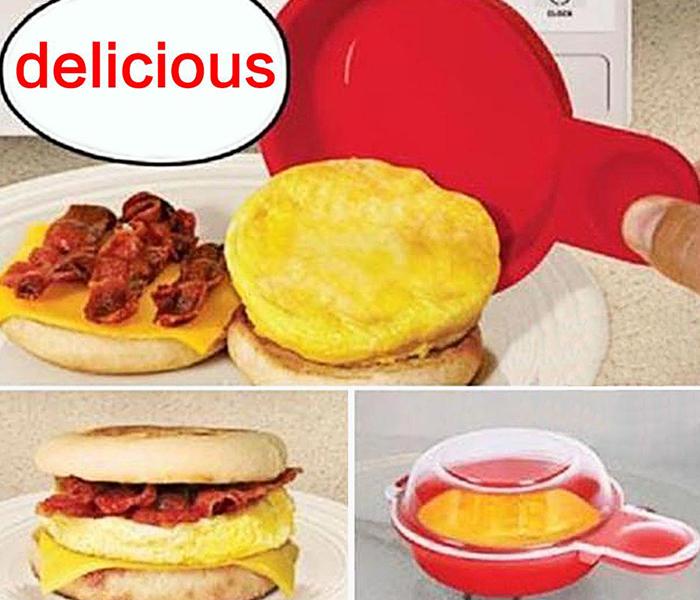 2 Pieces Easy Eggwich Cooking Tool - Red - Zoom Image 4