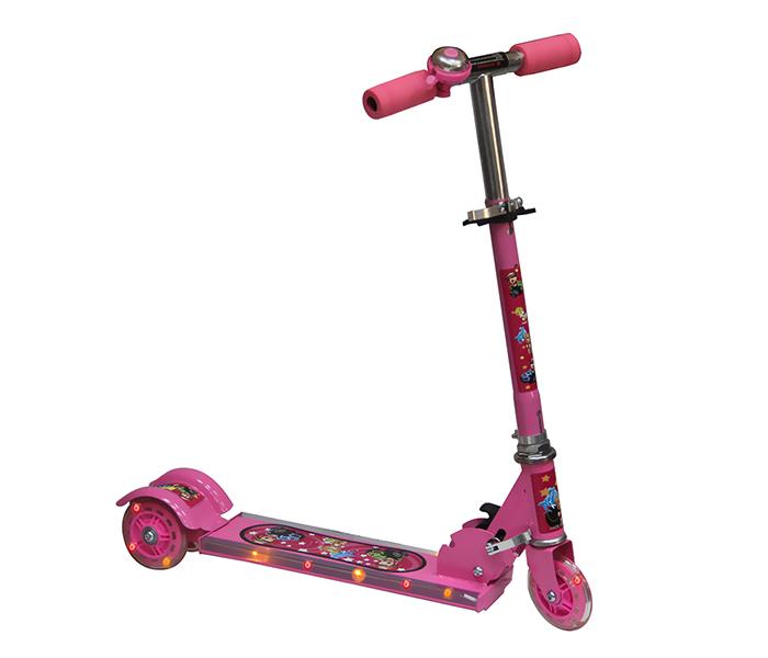 Taqdeer SC-5319 3 Wheel Electric Kids Scooter with Music & LED Lights - Pink - Zoom Image 3