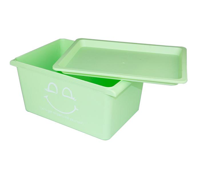 Taqdeer YN-911 5 Litre Smiley Finishing Plastic Storage Box - Green - Zoom Image 1