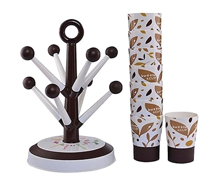 Canoy Tree Cup Holder with 8 Pieces Cups - Multicolour - Zoom Image 2