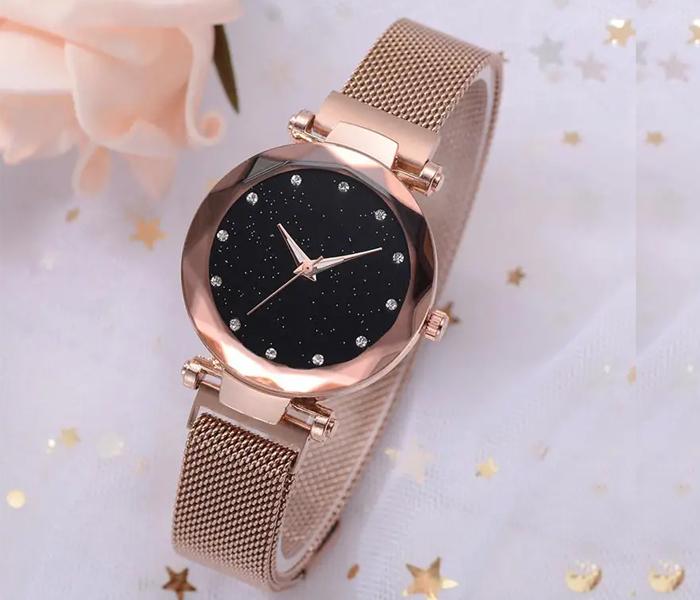 Ladies Quartz Watch With Magnetic Buckles - Gold - Zoom Image 2