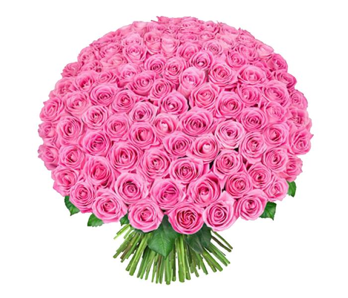 Arabian Florist 100 Pieces Pink Kisses Roses Bouquet - Zoom Image