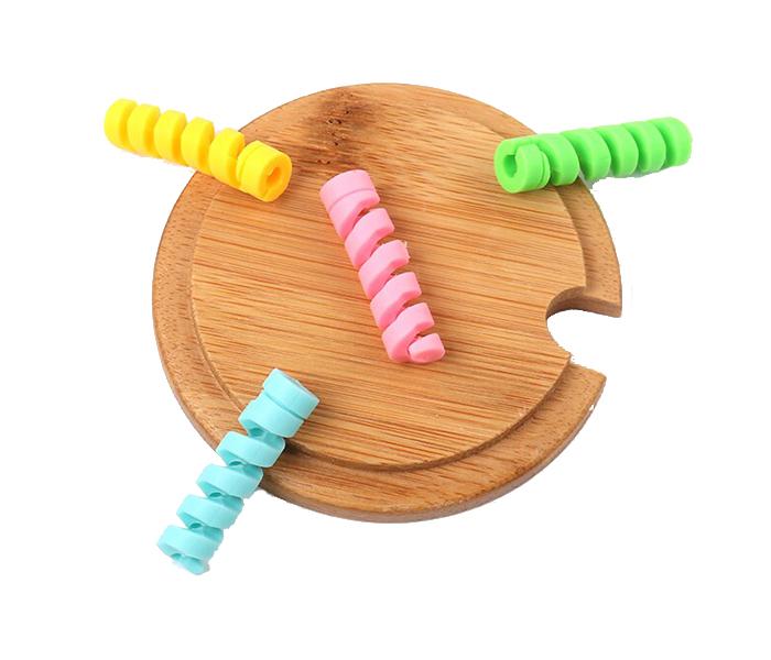 4 Pieces Silicone Spiral Cable Protector for Android - Multicolour - Zoom Image 3