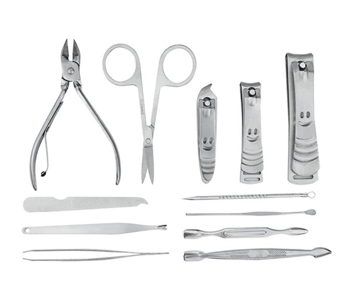 13 Pieces Stainless Steel Galante Manicure Set - Silver - Zoom Image 2