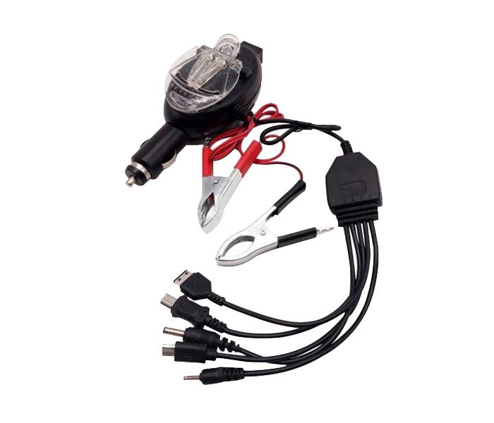 Zen CHA010 USB Car Battery Charger with Clamp Charger - Black - Zoom Image 2