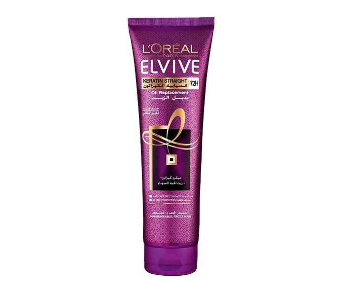 L'Oreal Paris Elvive Keratin Straight 72H Oil Replacement Cream - 300ml - Zoom Image