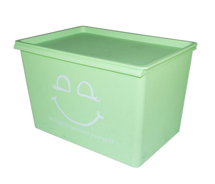 Taqdeer YN-913  Smiley Finishing Plastic Storage Box 15 Litre - Green - Zoom Image 1