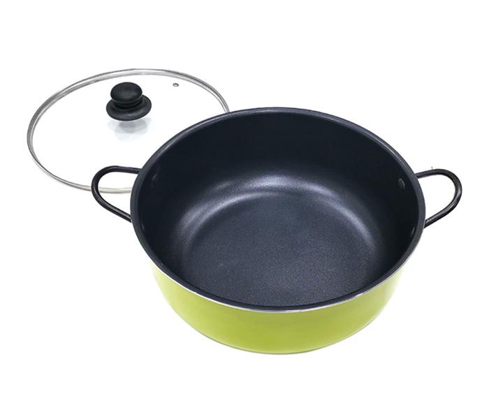 Epsilon EN4761 30cm Non-Stick Sauce Pan with Lid - Green - Zoom Image 1