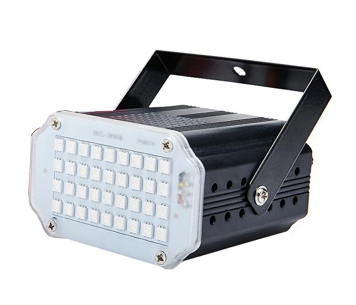 36RGB SMD5050 LED Mini Strobe Music Show Stage Projector Lighting - Black - Zoom Image 2