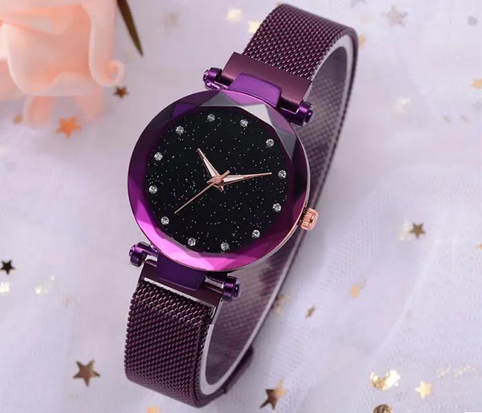 Ladies Quartz Watch With Magnetic Buckles - PURPLE - Zoom Image 2