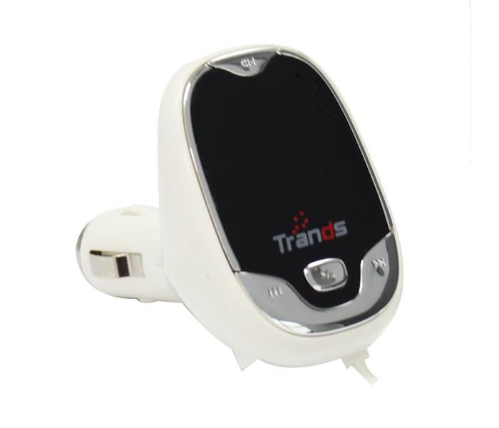 Trands TR-FM410 3-in-1 Car Charger with FM Transmitter - White - Zoom Image 3