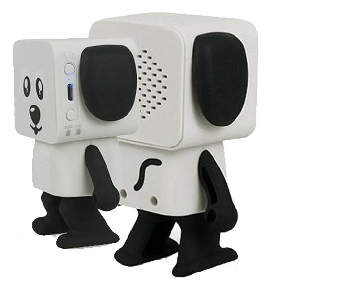 New Smart Dancing Robot Bluetooth Speaker with USB Charging Cable - White & Black - Zoom Image 4