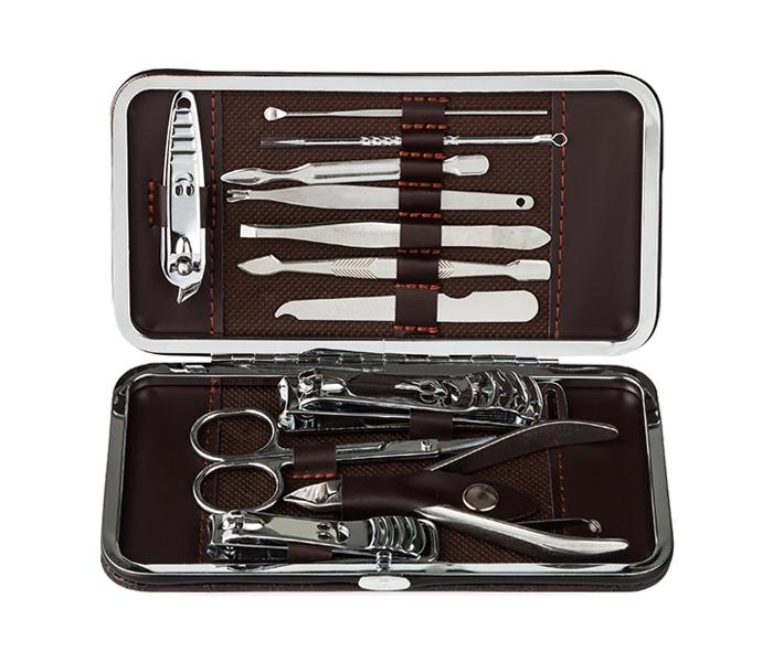 13 Pieces Stainless Steel Galante Manicure Set - Silver - Zoom Image 1