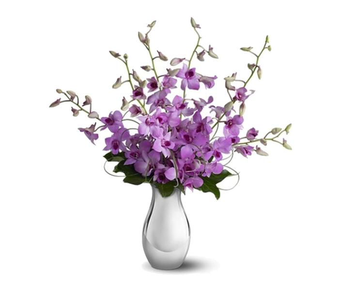 Arabian Florist Flamingo Orchid Flowers - Purple, 10 Pieces - Zoom Image