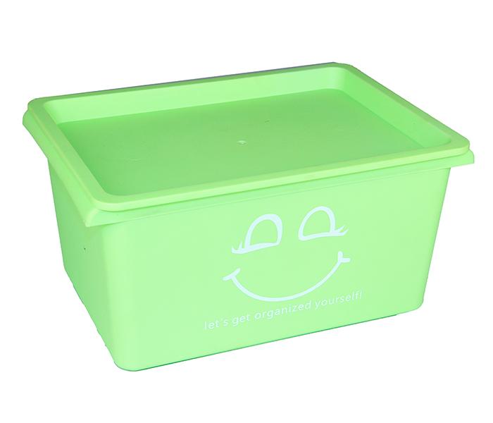 Taqdeer YN-911 5 Litre Smiley Finishing Plastic Storage Box - Green - Zoom Image 3