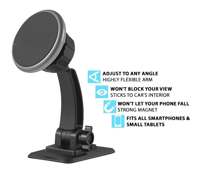 Trands TR-HO4188 Dashboard Magnetic Car Mount Holder - Black - Zoom Image 2