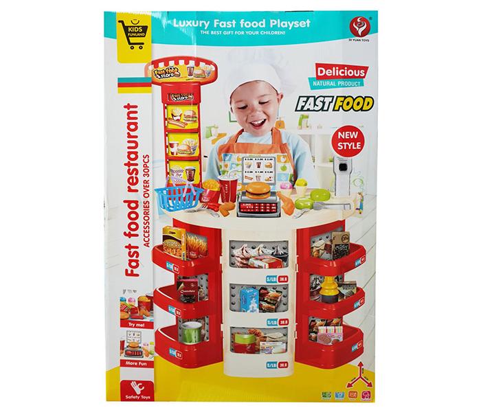 30 Pieces Fashion Fast Food Restaurant Kitchen Playset for Kids - Zoom Image 2