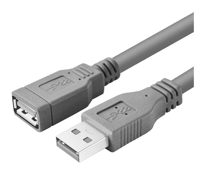 Trands TR-CA108 USB 2.0 Male to Female Extension Cable - Grey - Zoom Image 4