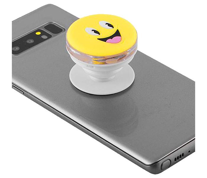 Zen 2 Pieces LED Emoji Design Pop Socket Expanding Stand for Smartphones & Tablets - Yellow - Zoom Image 1