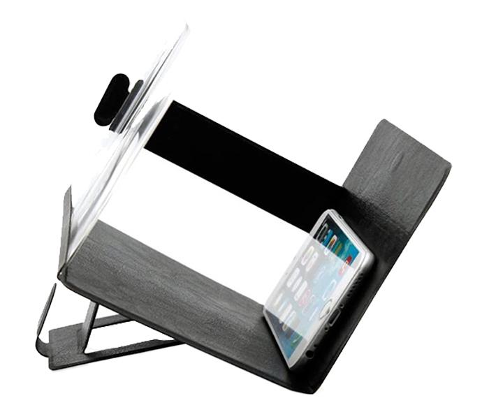 Foldable Screen 3D Magnifer for Smartphones - Black - Zoom Image 1