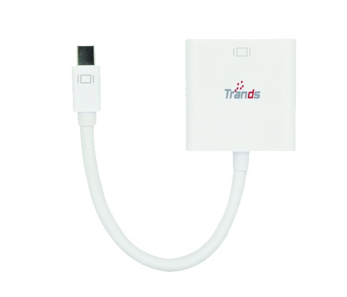 Trands TR-AD964 Full HD Mini Display Port to VGA Adapter - White - Zoom Image 1