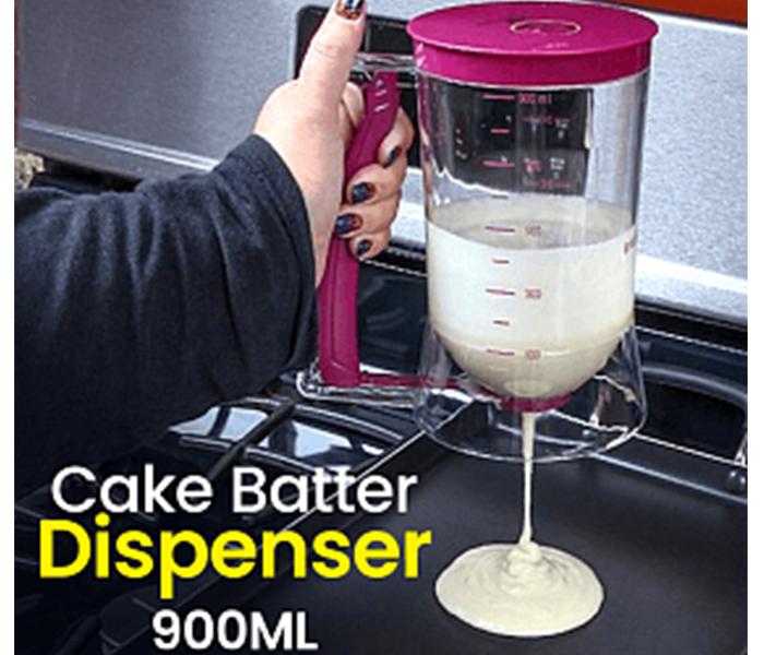 Cyber Cupcake Pancake Cake Batter Dispenser Baking Tools - 900ml, Red & Clear - Zoom Image 5