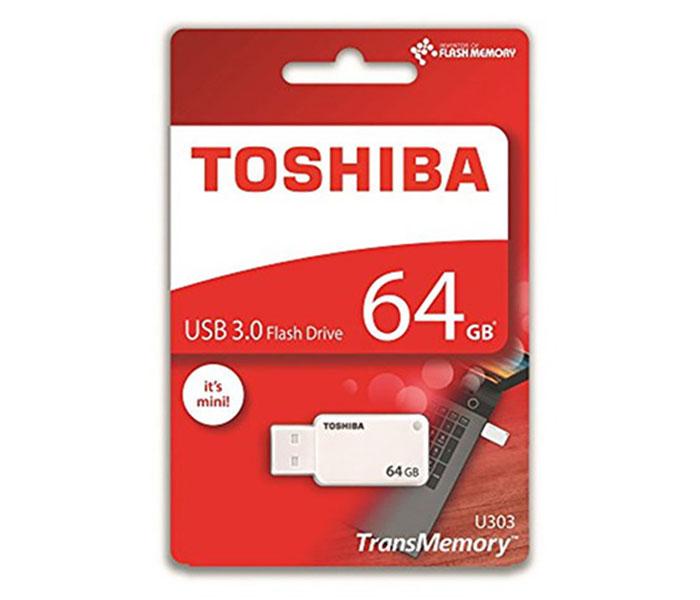 Toshiba U303 64GB TransMemory USB 3.0 Flash Drive - White - Zoom Image 2