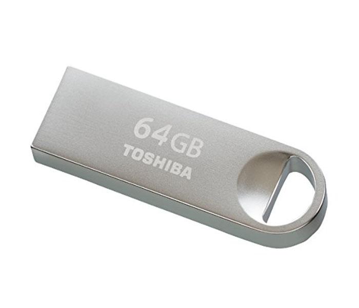 Toshiba U401 64GB TransMemory USB 2.0 Flash Drive - Silver - Zoom Image 1